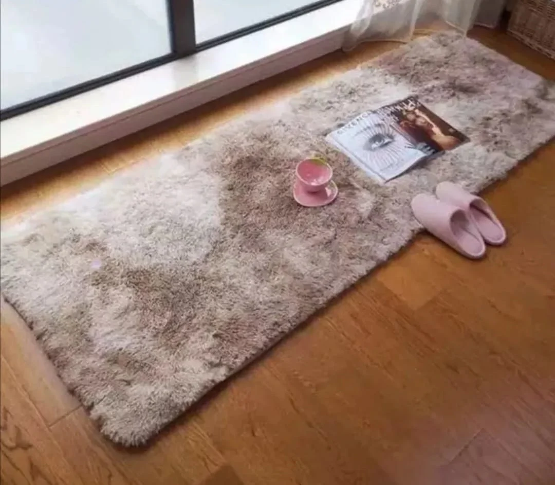 1d2df92f-960c-4d23-adc7-172b344b8a7e.webp Alfombra Peludas Livianas Pasilleras 55x200cm Beige Jaspeado - Imagen 1