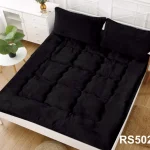 Cubre Colchon Protector acolchado Para Cama 2 Plazas negro
