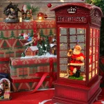 Farol Lampara Led Viejo Pascuero Musical Decoracion Navidad Rojo Telephone - Imagen 2
