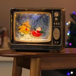 Farol de Navidad Diseno Televisor Vintage Con Musica Y Luz Decoracion