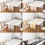 Caminos de mesa Con Flecos Bordado en Croché Color a elección