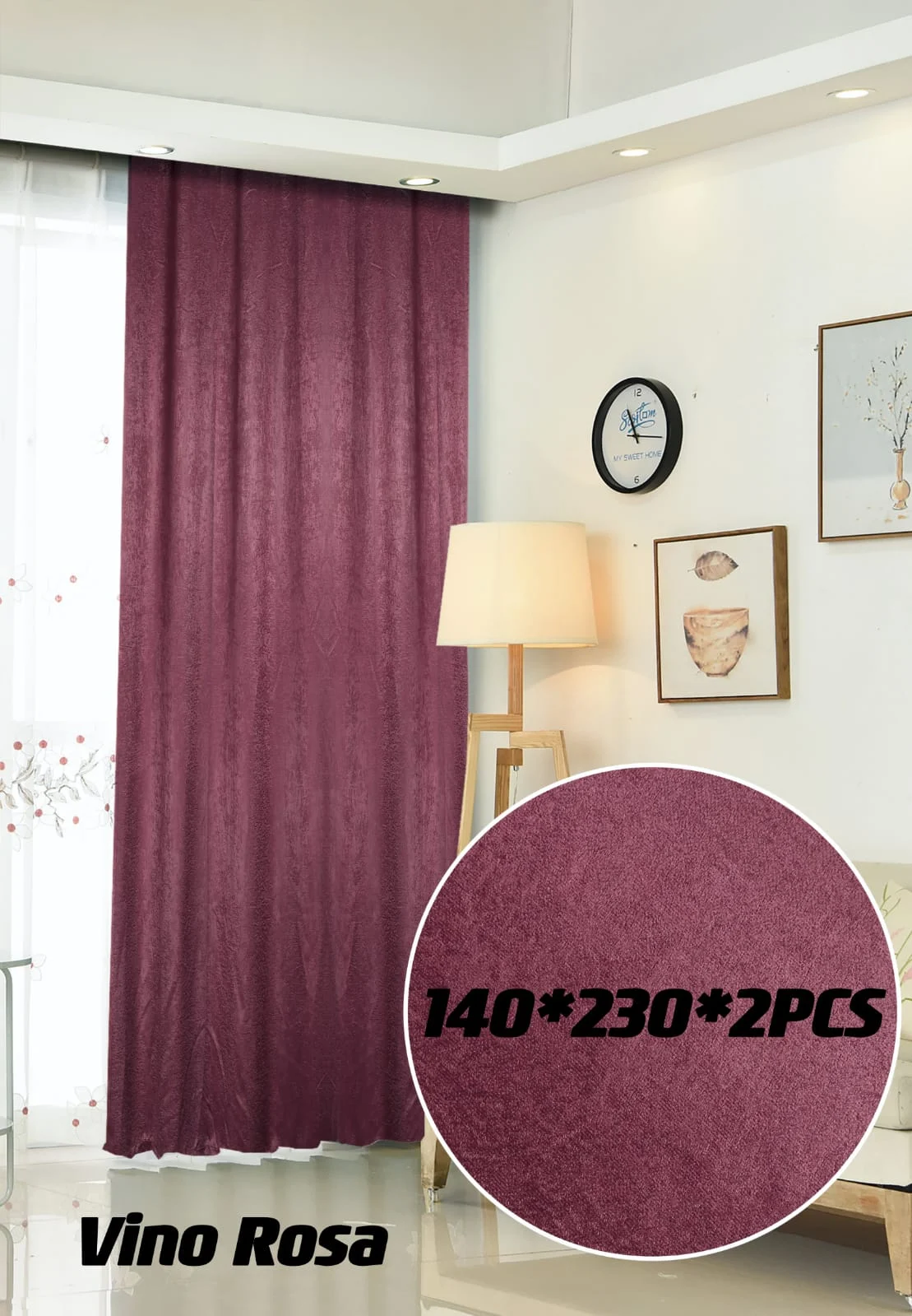 3965061b-f63a-4e82-8cd1-ac3774b1cc7c.webp Pack De 2 Panos De Cortinas Terciopelo Medidas 140x230 Cm - Imagen 1