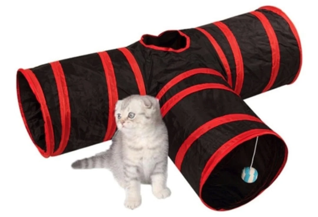 404a328c-8c6d-4aca-8840-4632aa8877f5.webp Tunel De 3 bocas para Gatos Juguete Plegable - Imagen 1