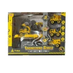 Set De Camiones Excavadora Grua 4 En 1 Juguete Ninos