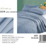 Plumon Unicolor plaza y media medidas 180x220cm YZ-6139 azul