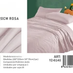 Plumon Unicolor plaza y media medidas 180x220cm YZ-6140 rosa
