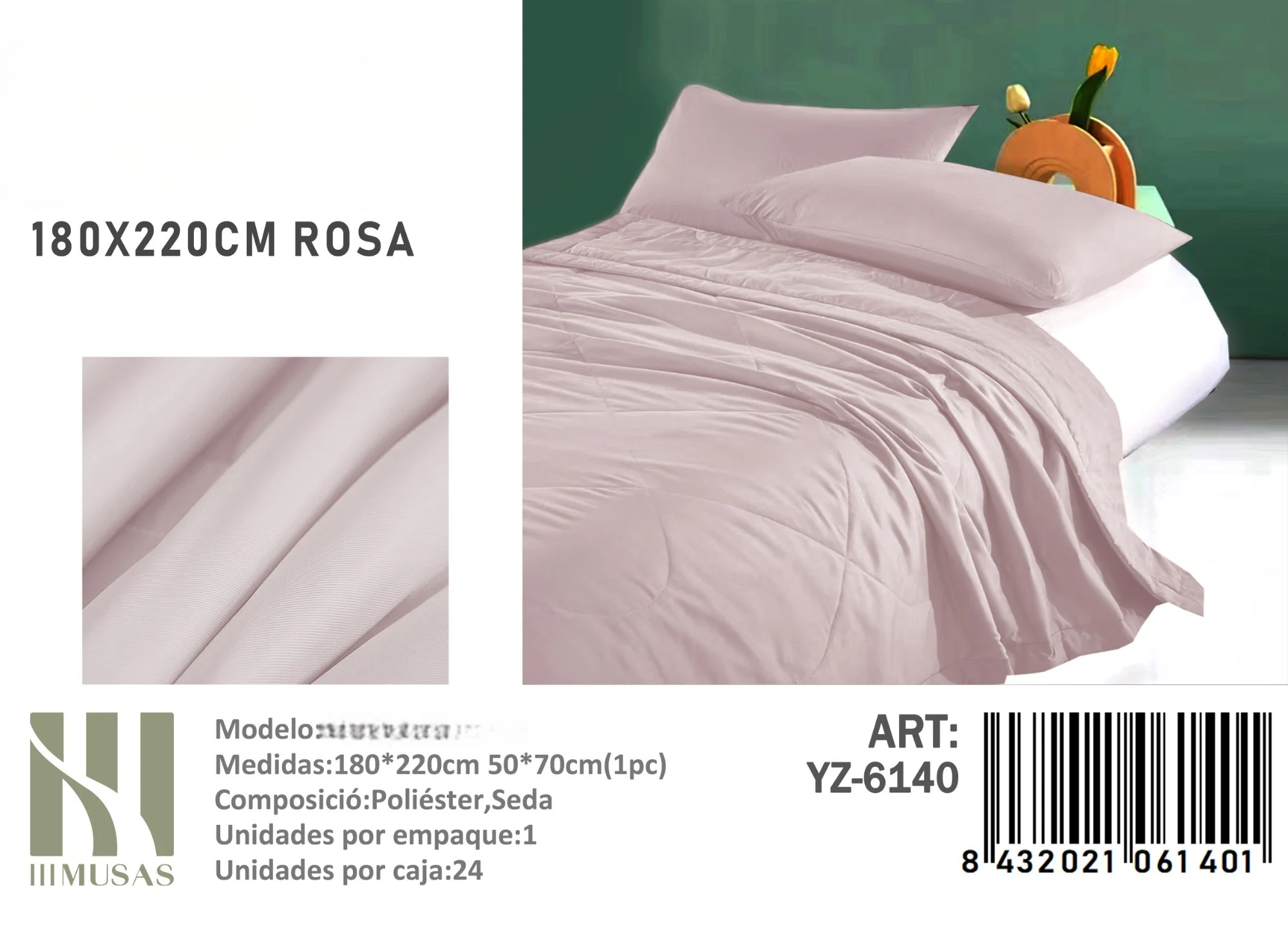 6140-Photoroom.webp Plumon Unicolor plaza y media medidas 180x220cm YZ-6140 rosa - Imagen 1