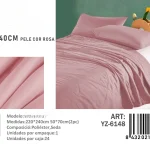 Plumon Unicolor 2 plazas medidas 220x240cm YZ-6148 pele con rosa