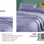 Plumon con diseno plaza y media medidas 180x220cm YZ-6159