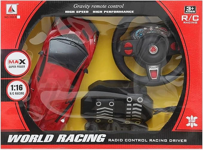 71zYSWHbtZL._AC_SX679_.webp Auto De Juguete Control Remoto World Racing Infantil Rojo - Imagen 1