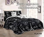 CUBRECAMA QUILT DE VERANO MAS JUEGO DE SABANAS PLAZA Y MEDIA - Imagen 2