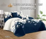 CUBRECAMA QUILT DE VERANO MAS JUEGO DE SABANAS 2 PLAZAS - Imagen 2