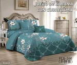 CUBRECAMA QUILT DE VERANO MAS JUEGO DE SABANAS 2 PLAZAS - Imagen 2