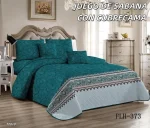 CUBRECAMA QUILT DE VERANO MAS JUEGO DE SABANAS PLAZA Y MEDIA - Imagen 2