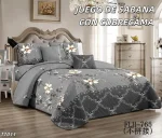 CUBRECAMA QUILT DE VERANO MAS JUEGO DE SABANAS PLAZA Y MEDIA - Imagen 2