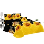 CUBRECAMA QUILT DE VERANO MAS JUEGO DE SABANAS PLAZA Y MEDIA