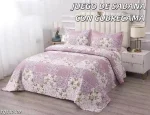 CUBRECAMA QUILT DE VERANO MAS JUEGO DE SABANAS 2 PLAZAS - Imagen 2