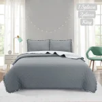 Cobertor De Verano 100% Algodon con Pompon 2 Plazas