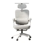 Silla De Oficina Ergonomica Reclinable De Malla en Color Blanca