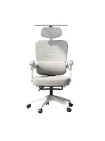 Silla De Oficina Ergonomica Reclinable De Malla en Color Blanca