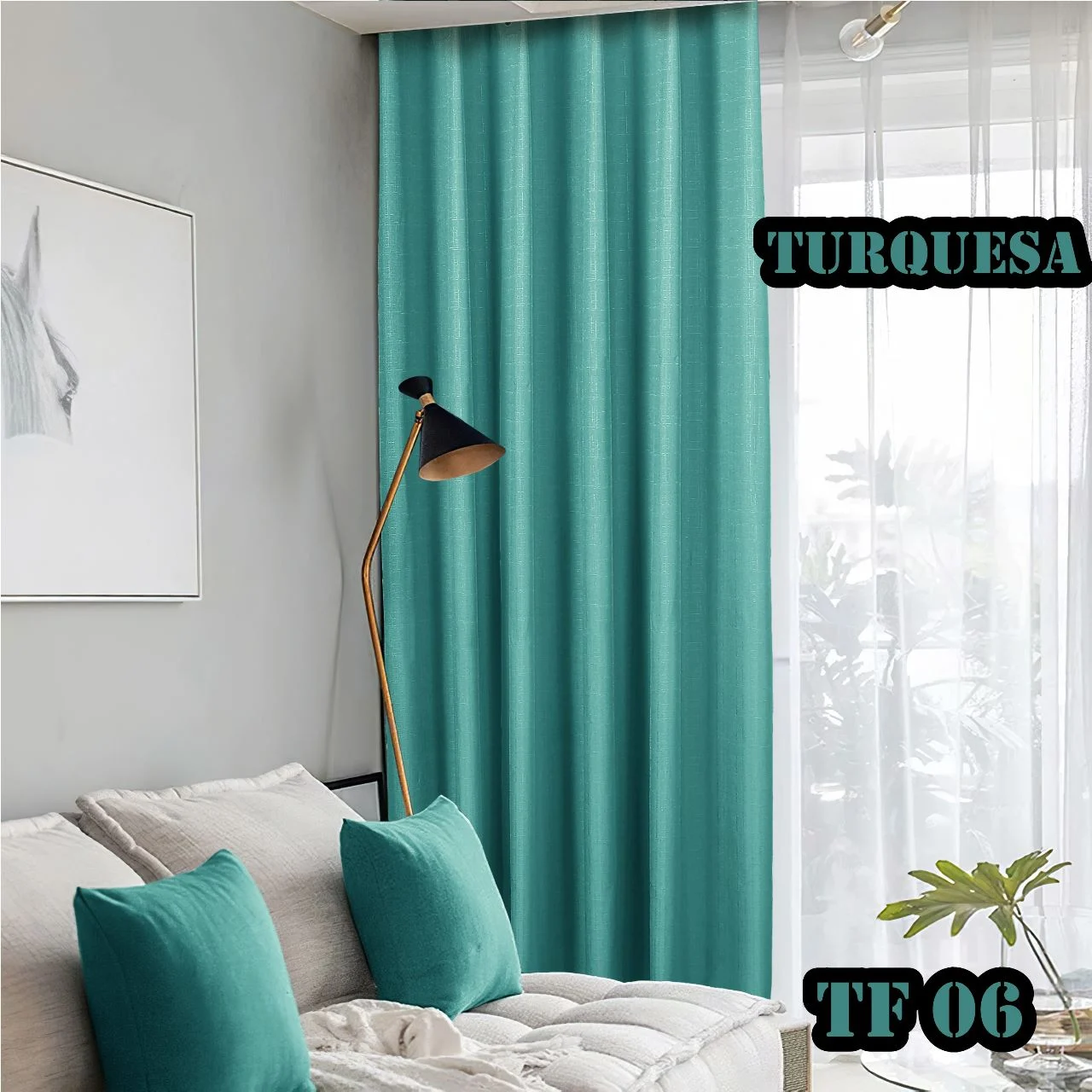98195c62-bdfd-4461-97f6-0e1a431e48fe.webp Cortinas blackout pack 2 Panos 140x230 Color Turquesa - Imagen 1