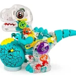 DINOSAURIO TRANSPARENTE CON LUCES Y SONIDO