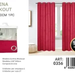 Cortinas blackout pack 2 Panos 140x230 Color Rojo