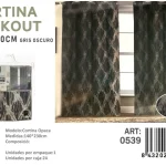 Cortinas blackout pack 2 Panos 140x230 Con Diseno Gris Oscuro