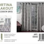 Cortinas blackout pack 2 Panos 140x230 Con Diseno Gris