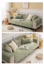 Fundas Mat Sofa 3 Cuerpos 5 Piezas Facil Colocacion Color Verde - Imagen 2