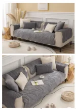 Fundas Mat Sofa 3 Cuerpos 5 Piezas Facil Colocacion Color Gris - Imagen 2