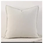 Pack de 2 Fundas de Cojin Chenille Gruesa Dos Lado Color blanco invierno - Imagen 2