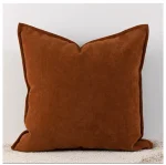 Pack de 2 Fundas de Cojin Chenille Gruesa Dos Lado Color Cafe - Imagen 2