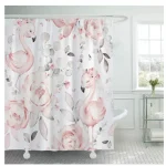 Cortina de Bano Impermeable Con Disenos Medidas 180x180 Cm Flamencos