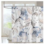 Cortina de Bano Impermeable Con Disenos Medidas 180x180 Cm Flores