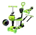 Monopatin Scooter 5 En 1 Mariquita Con Luces Color Verde - Imagen 2