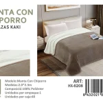 Mantas Frazadas Con Chiporro 2 Plazas color Kaki