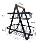 Organizador Frutero Metalico Color Negro - Imagen 4