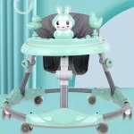 Andadera Para Bebe plegable Con Juguetes didacticos en color verde - Imagen 2