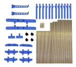 Tendedero Vertical De Metal De 3 Niveles 170 x 126 x 64 cm Color Azul - Imagen 3