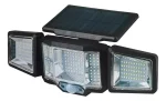 Foco Farola Led Solar Sensor De Movimiento 3 Cabezales