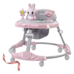 Andadera Para Bebe plegable Con Juguetes didacticos en color rosa