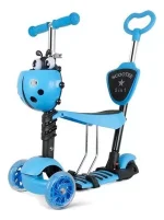 Scooter Monopatin 5 En1 Ajustable Nino Chinita Luces Azul