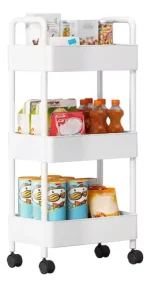Carrito Carro Organizador Ruedas Multiuso Chef Choice 3 Niveles Color Blanco