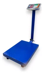 Pesa Bascula Digital 150 kg Balanza Plegable Recargable Color Azul - Imagen 2