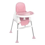 Silla De Comer Para Bebés Ajustable 3 En 1 Color Rosa - Imagen 2