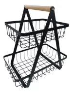 Organizador Frutero Metalico Color Negro - Imagen 3