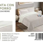Mantas Frazadas Con Chiporro 2 Plazas color Beige