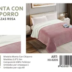 Mantas Frazadas Con Chiporro 2 Plazas color rosa claro
