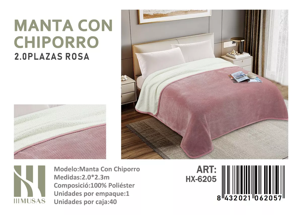 D_NQ_NP_2X_778543-MLC82987091497_032025-F-mantas-frazadas-con-chiporro-2-plazas.webp Mantas Frazadas Con Chiporro 2 Plazas color rosa claro - Imagen 1